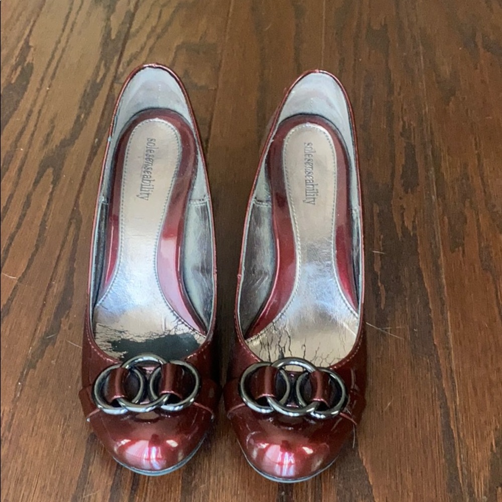 Deep wine solesensibility heels